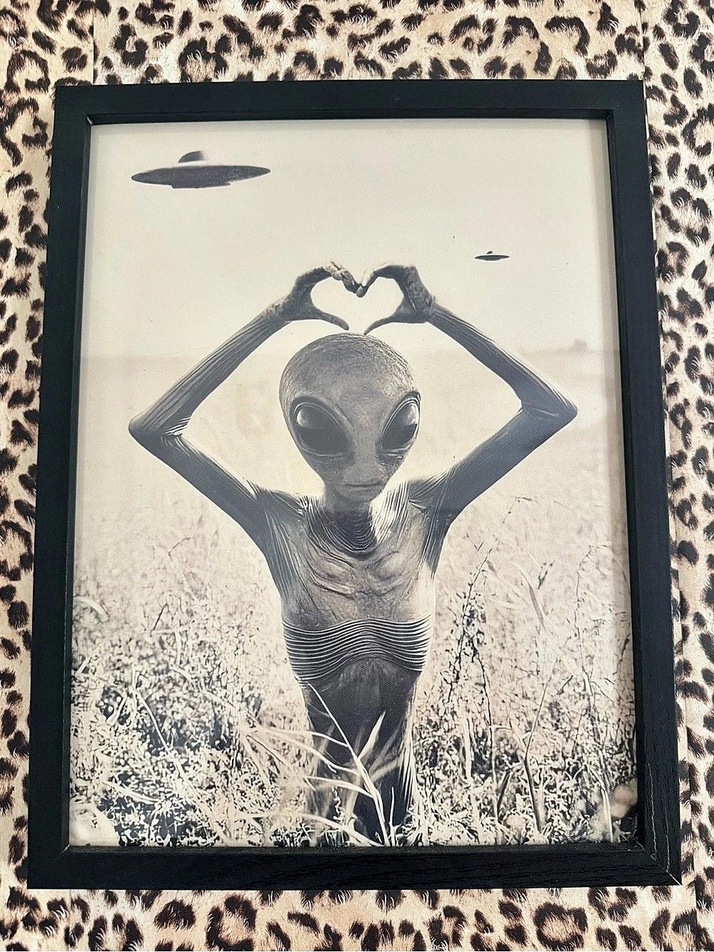 Framed Alien Print in Black & White